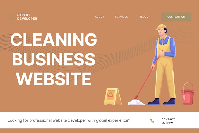 Gig Preview - House cleaning business website, office cleaning website, booking koala