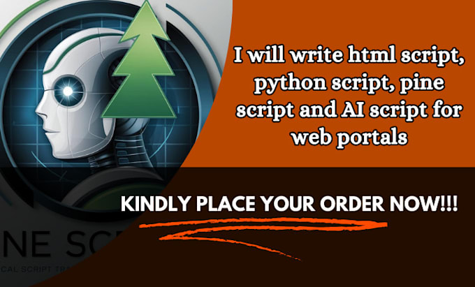 Gig Preview - Write html script, python script, pine script and ai script for web portals