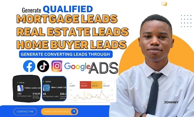 Gig Preview - Generate mortgage leads real estate home buyer leads mortgage ad by facebook ads