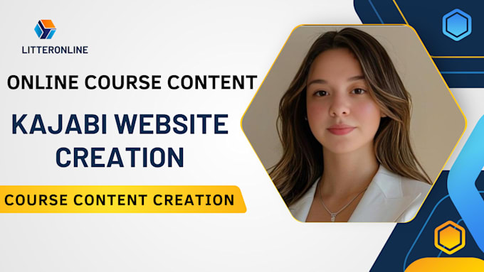 Gig Preview - Create engaging online course content course creation kajabi course website