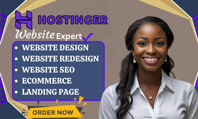 Gig Preview - Hostinger website design hostinger website redesign hostinger website design