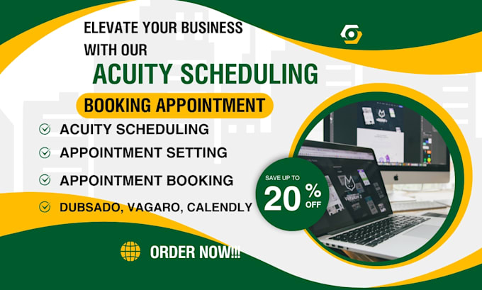 Gig Preview - Set up acuity scheduling booking appointment revamp acuity scheduling, vagaro