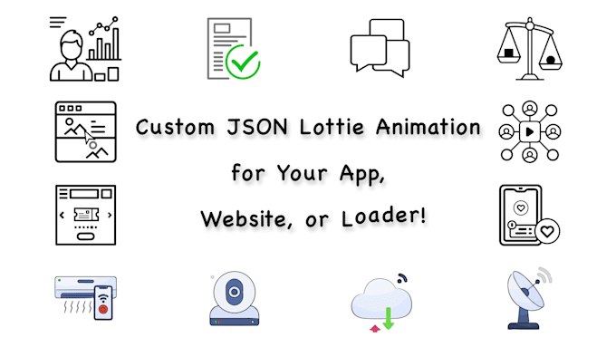 Bestseller - create custom lottie json animations for your website or app