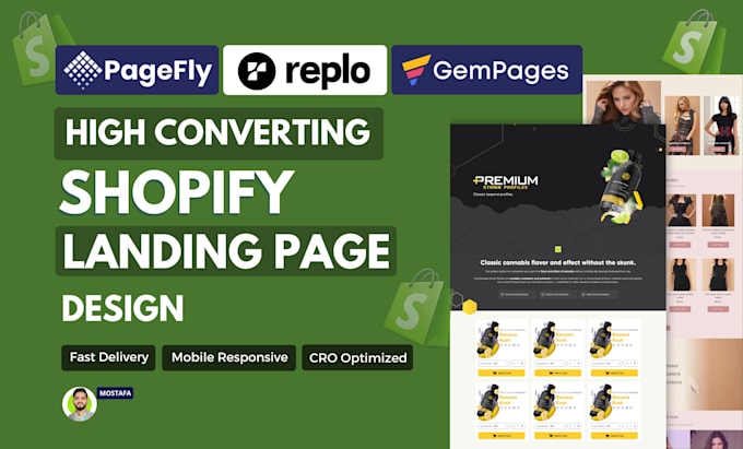 Gig Preview - Clone shopify landing pages with replo, pagefly and gempage