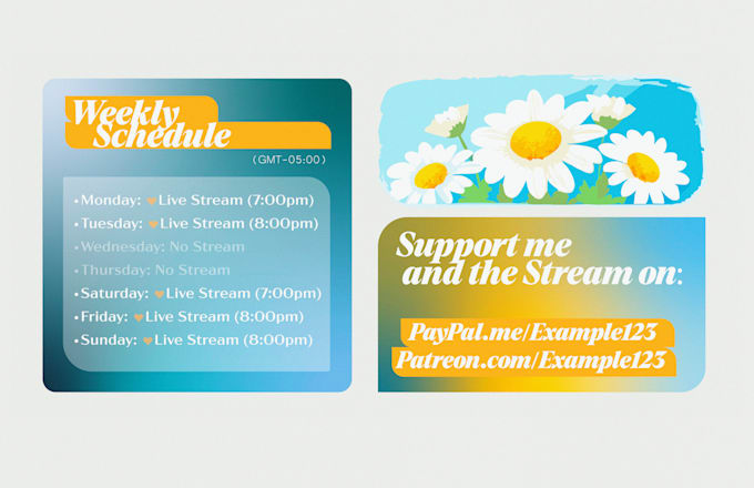 Gig Preview - Design the panels and overlays for your streaming channel