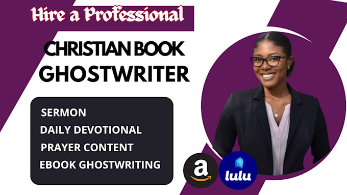 Gig Preview - Ghostwrite copy edit christian book daily devotional sermon prayer ebook writer