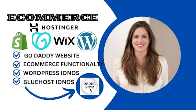 Gig Preview - Ecommerce website on ionos wordpress wix hostinger godaddy ionos shopify