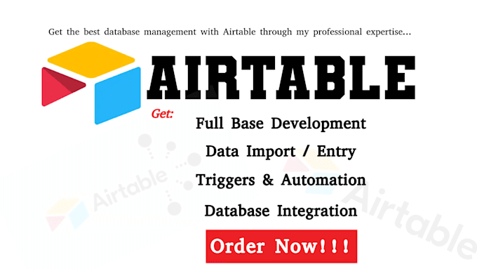 Gig Preview - Build custom airtable database, do integration with website, set automations