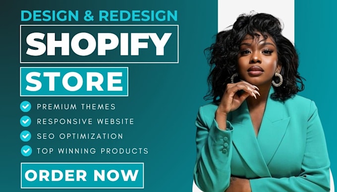 Gig Preview - Shopify website design and redesign shopify store design redesign shopify store