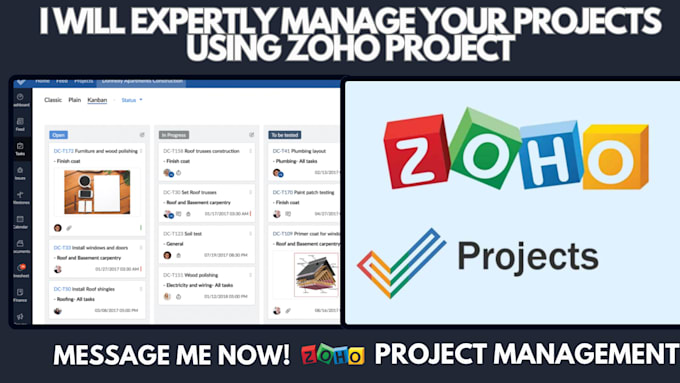 Gig Preview - Expertly manage your projects using zoho projects