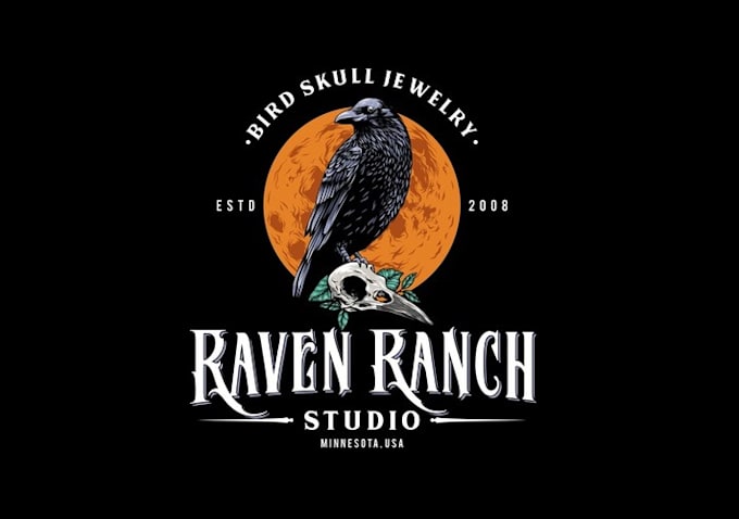 Gig Preview - Design unique raven skull hire logo