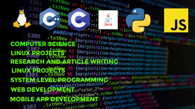 Gig Preview - Computer science linux c cpp java python tasks and projects