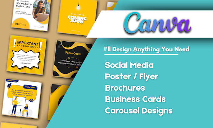 Bestseller - design premium social media illustration on canva