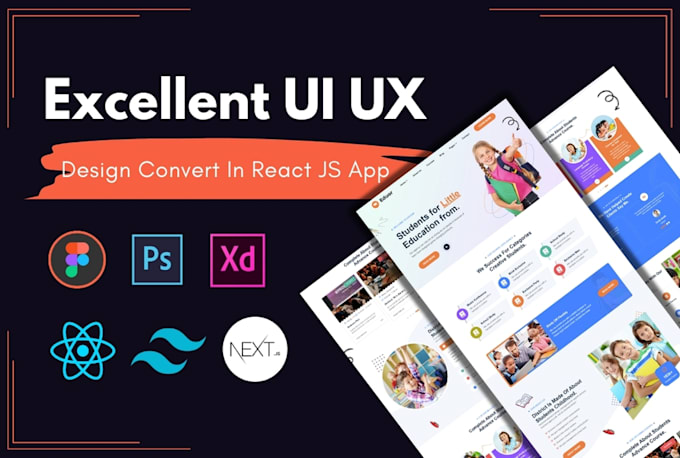 Gig Preview - Do excellent UI UX design with react js, nextjs, material UI