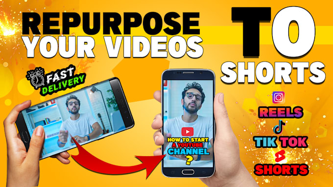 Gig Preview - Repurpose your youtube videos into shorts, reels, tiktok