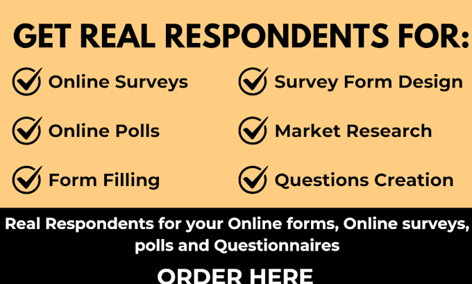 Gig Preview - Create and conduct online surveys forms polls to reach 1000 audience respondents