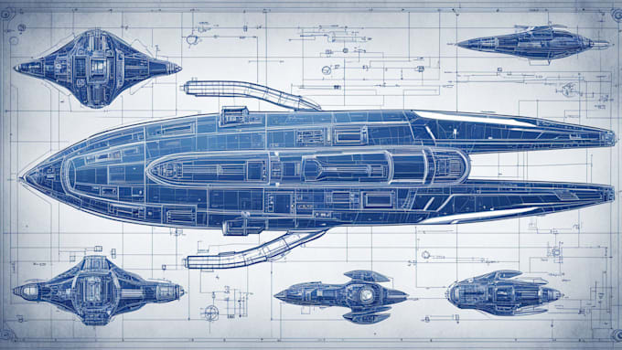 Gig Preview - Design a spaceship, sci fi vehicle illustration and sci fi art