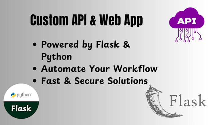 Gig Preview - Develop custom API or web app using flask python