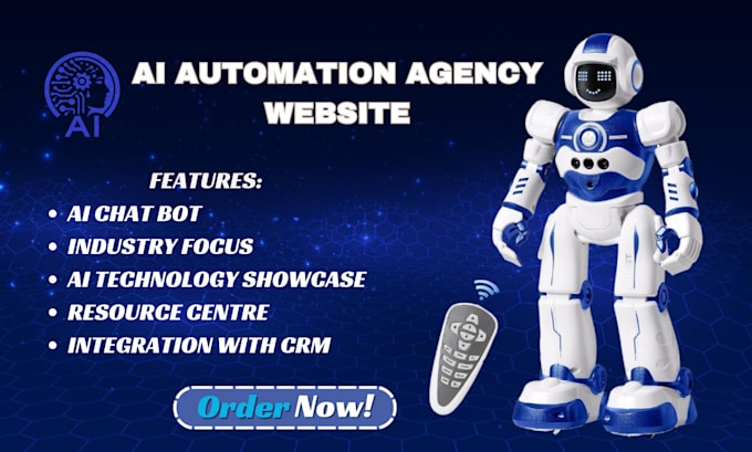 Gig Preview - Do ai automation agency website, ai agency website, agency website, ai website