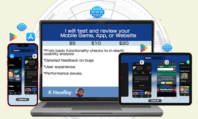 Bestseller - test and review your mobile game, app, or website