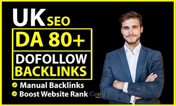 Gig Preview - Do high authority co UK link building do follow seo backlinks