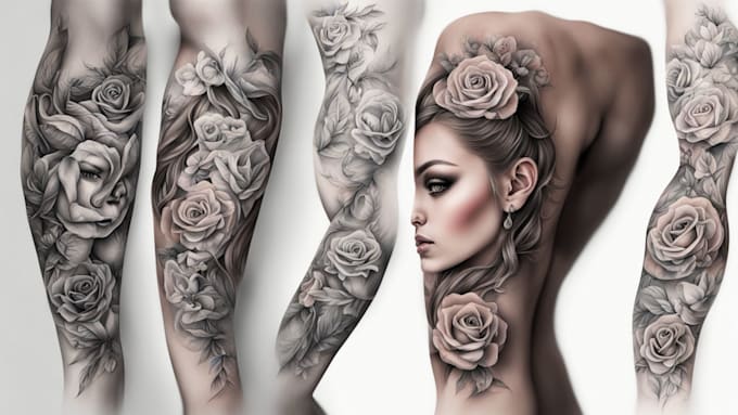 Gig Preview - Create professional realistic tattoo design