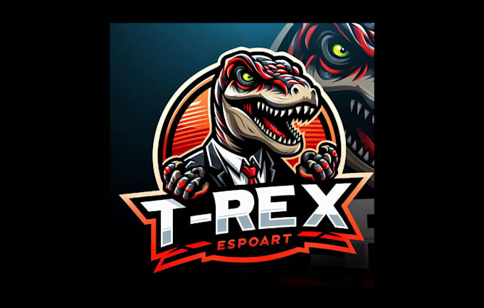 Gig Preview - Design t rex esport mascot logo very fast with super color