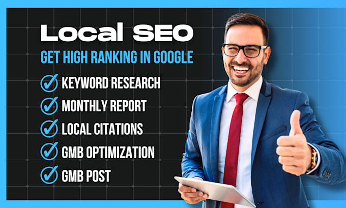 Gig Preview - Do monthly local SEO service for top google rankings