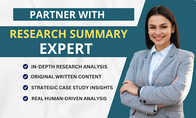 Gig Preview - Offer professional case study analysis and research summary writing