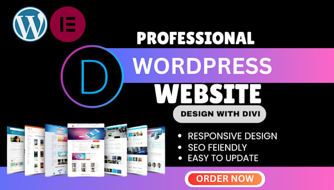 Gig Preview - Develop wordpress website,ecommerce website,landing page by divi theme