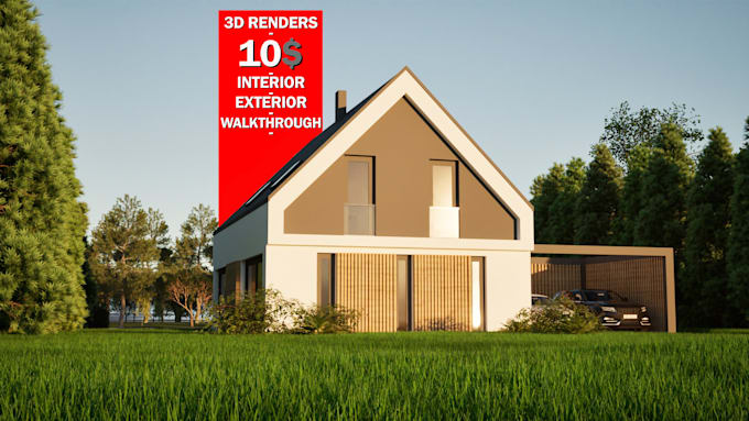 Bestseller - do architectural 3d render, exterior, interior, walkthrough