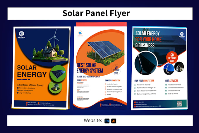 Gig Preview - Design solar postcard doorhanger roofting lawn care junk removal business flyer