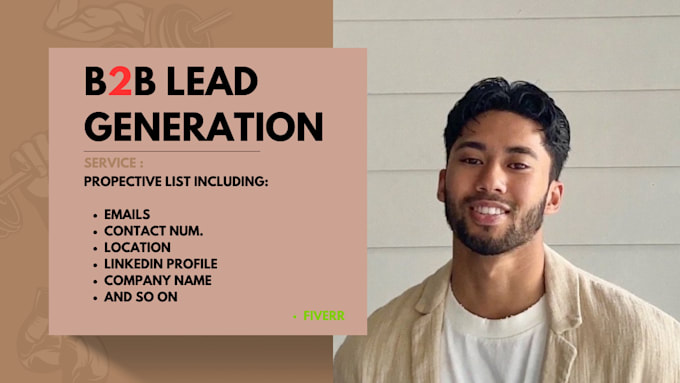 Gig Preview - Be your b2b lead generator and email list builder