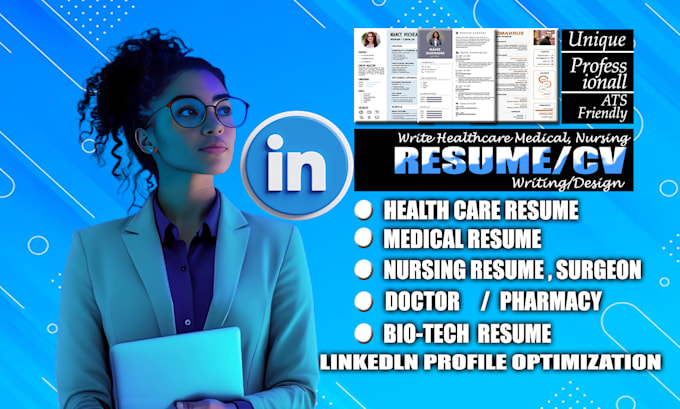 Gig Preview - Write professional health care resume, medical resume, medical billing resume