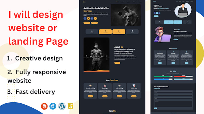 Bestseller - design awesome website or landing page