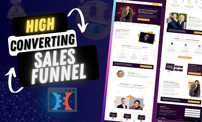 Gig Preview - Design a stunning sales funnel in clickfunnels