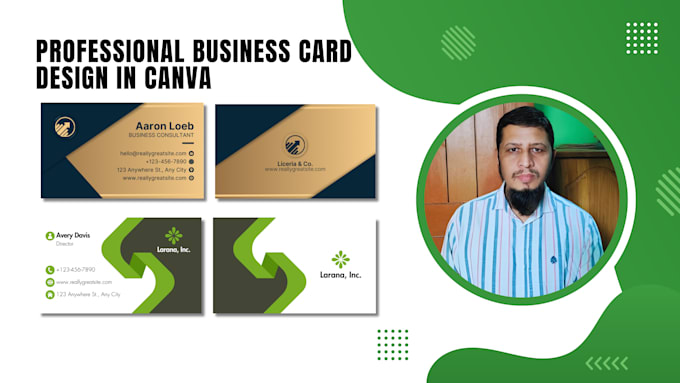 Gig Preview - Do elegant amazing business and visiting card in canva