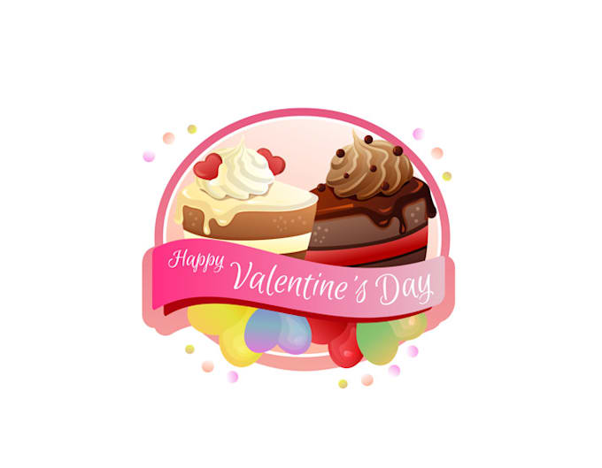 Gig Preview - Make valentine day cake logo for you