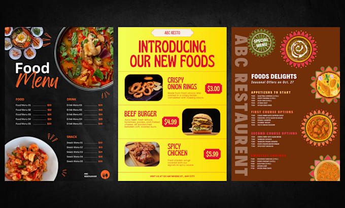 Gig Preview - Design restaurant menu and food menu