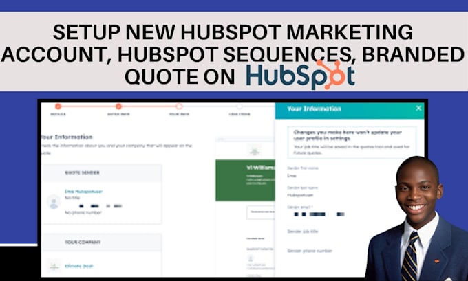 Gig Preview - Setup new hubspot marketing account, hubspot sequences, branded quote on hubspot