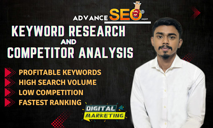 Gig Preview - Do best SEO keyword research and competitor analysis for website high rankings