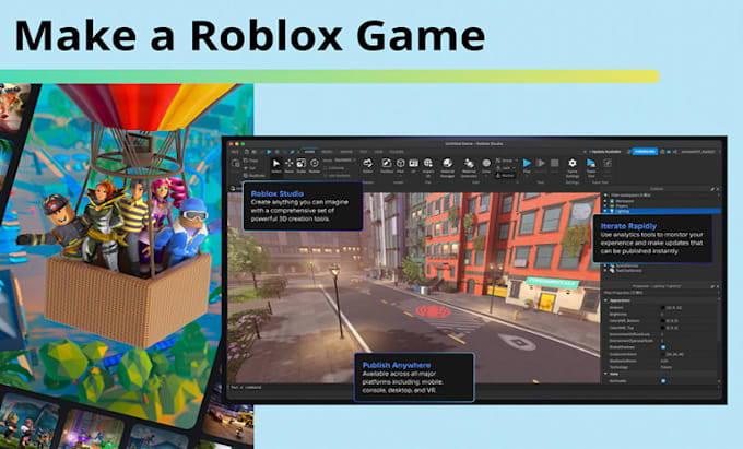 Gig Preview - Be your roblox game developer, 3d high quality roblox animations