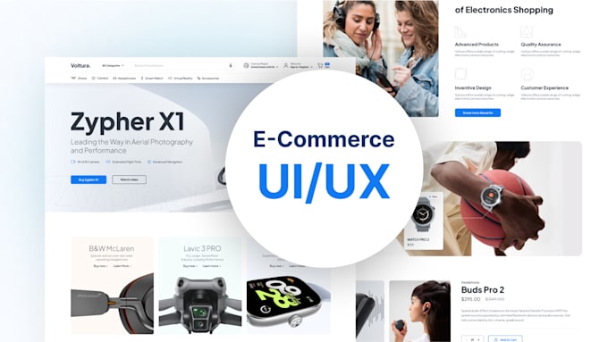 Gig Preview - Design a modern responsive ecommerce website UI UX for your business