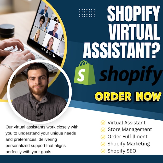 Gig Preview - Be your shopify virtual assistant, shopify store manager,shopify sales marketing