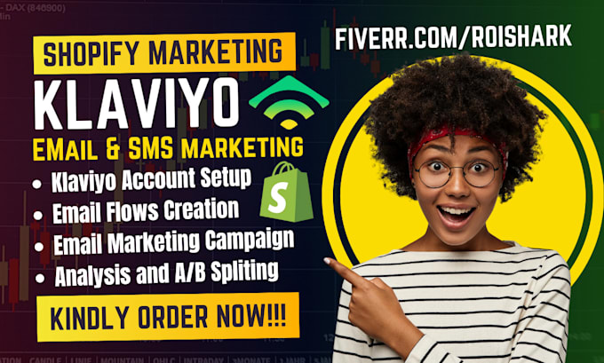 Gig Preview - Klaviyo email marketing campaign sms marketing automation shopify email design