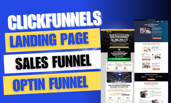 Gig Preview - Create professional clickfunnels landing page clickfunnels sales funnels