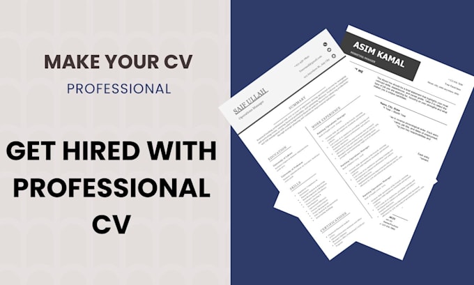 Gig Preview - Create a one page CV in 24 hours