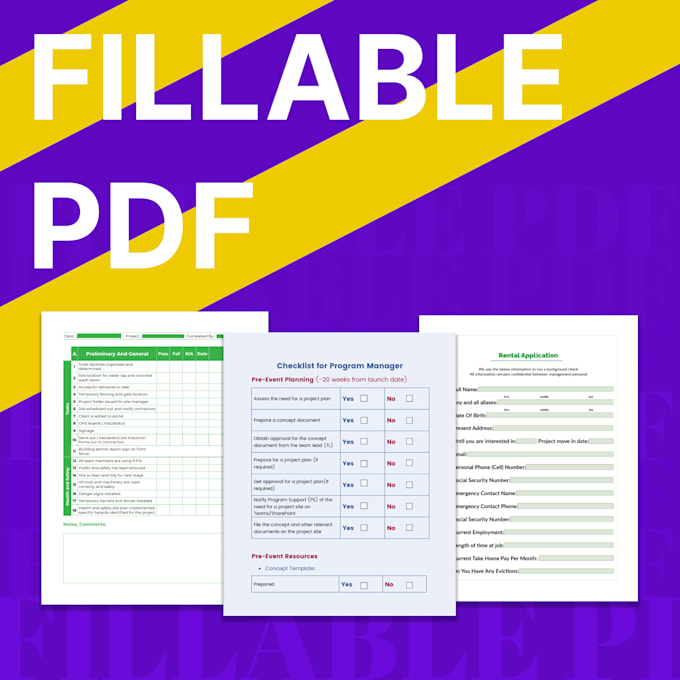 Gig Preview - Design your PDF, invoice and make it fillable in 24 hours