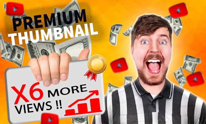 Gig Preview - Design attractive clickbait amazing youtube thumbnail in 3hr