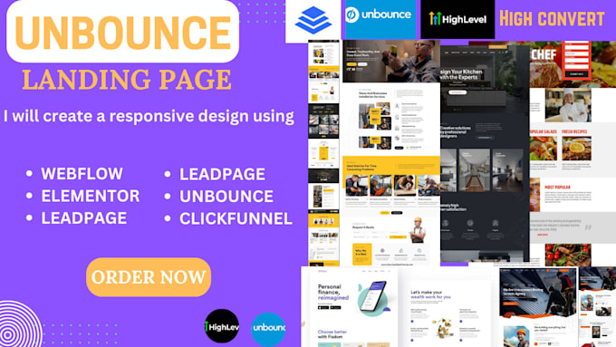 Bestseller - create high landing page using unbounce convertri webflow